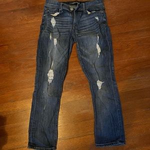 Mid rise cropped distressed cropped skinny jegging - Express size 4